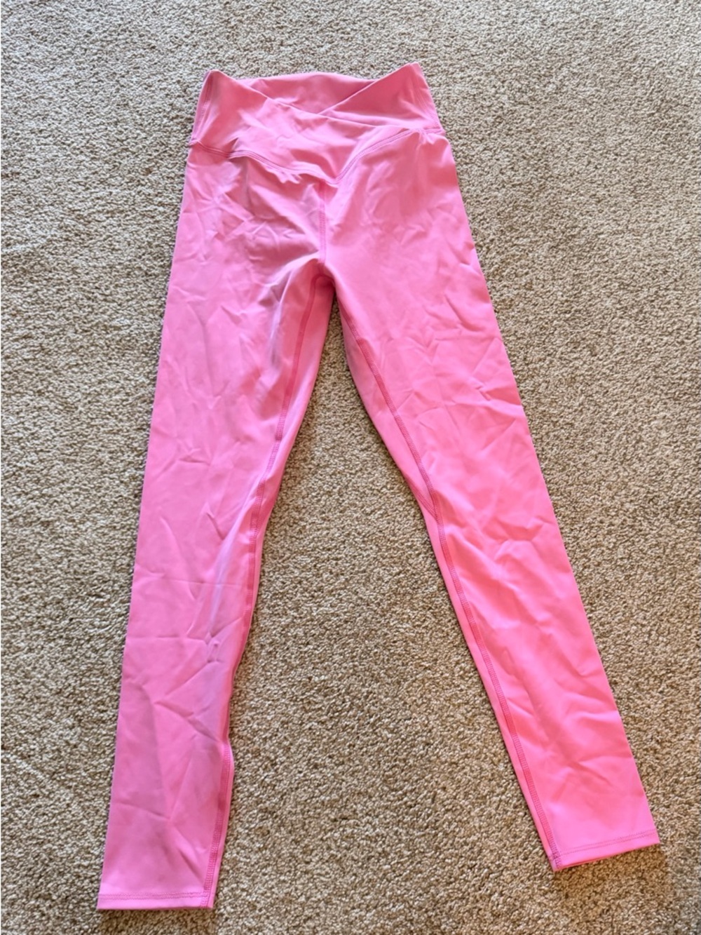 Salt Project Pink High-Waist Stretch Leggings
